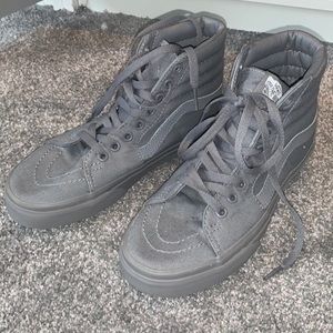 Grey high top vans